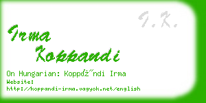 irma koppandi business card